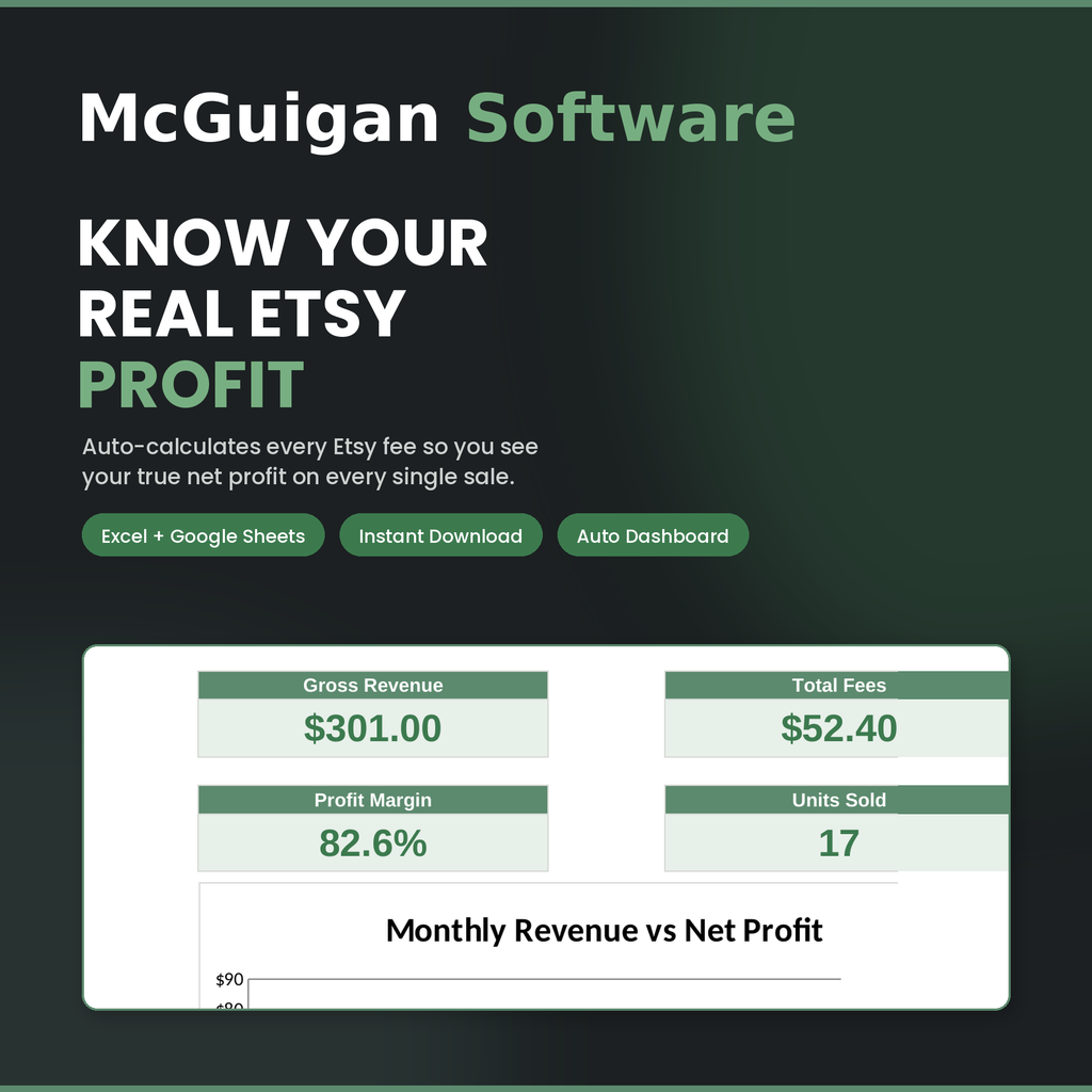 Etsy Seller Business Tracker